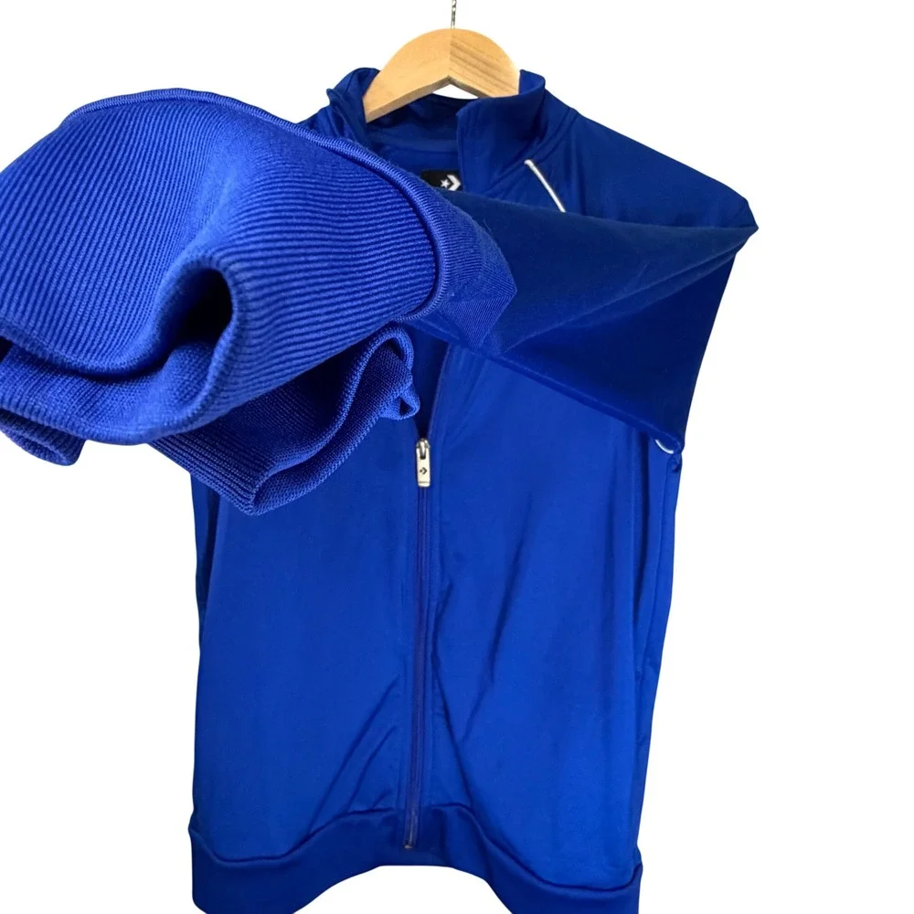 Converse Youth Royal Blue Full Zip Track Jacket Star‎ Chevron Logo L 12-13